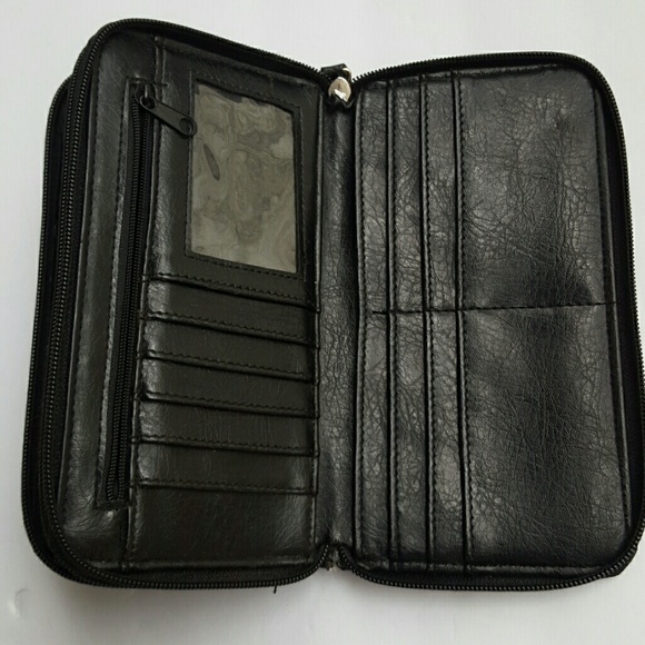 Laura Jones black 2 compartment purse - Picture 4 of 8